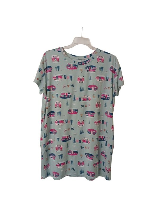 Joyspun Other - Joyspun XL Trailer Camping Print Nightgown W/ Pockets Polyester Spandex #I-5